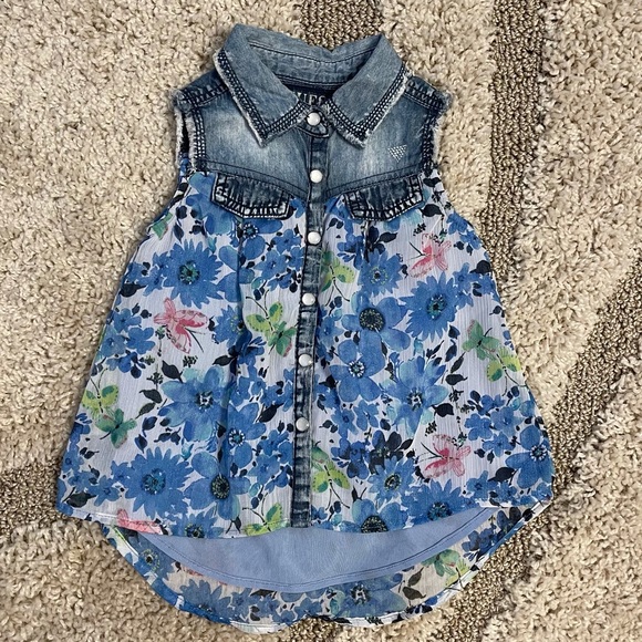 Guess Los Angeles 2 pc set Top with Belted Shorts Sz 5 in Girls Adorable! - Picture 2 of 11